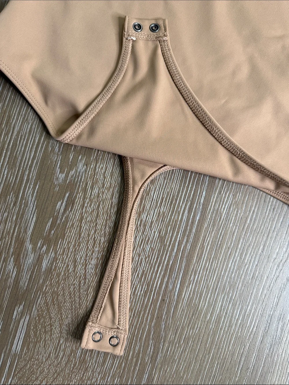 Express Nude Cap Sleeve Square Neck Bodysuit